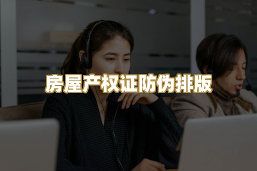 房屋产权证防伪排版